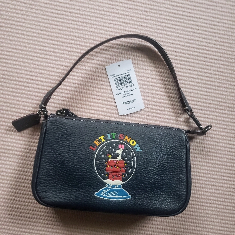 Coach X Peanuts Nolita 19 With Snoopy Let It Snow Motif NWT Gift Christmas